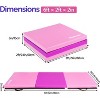 Matladin 6' Folding Tri-fold Gymnastics Gym Exercise Aerobics Mat, 6ft x 2ft x 2in PU Leather Tumbling Mats with Hook & Loop Fastener - 4 of 4