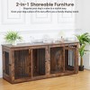 Large Dog Crate Furniture, 71inches Dog Kennel and House, Wooden Dog Crate Furniture with Two-Room for Large Dogs - 2 of 4