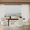 WestinTrends Soho Modern Upholstered Chenille Armless Dining Chairs With Casters (Set of 4) - 2 of 4