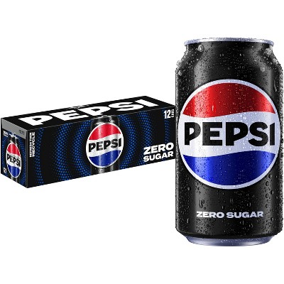 Pepsi Zero Sugar Soda - 12pk/12 fl oz Cans: Caffeinated
