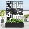 1 Piece Simple Iron Black Outdoor Planting Box with Climbing Frame, Free Splicing - 2 of 4