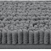 Home Mart Goods Dark Grey Soft Cozy Plush Chenille Contour Bath Mat Bathroom Rug - 2 of 3