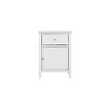 HomeStock White Nightstand 28x23x17 with Three Drawers, Contemporary Bedside Table for Storage and Warm Stylish Bedroom Accent - 3 of 4