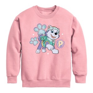 Boys' - Paw Patrol - Everest Sketch Graphic Long Sleeve Fleece Sweatshirt - 1 of 4