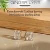 Emerald Cut Stud Earrings for Women 7.5 Ct Sterling Silver Studs for her Ginger Lyne Collection - 4 of 4