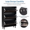 Slender Tipping Bucket Shoe Cabinet with Hooks, 3-Drawer Entryway Organizer, Adjustable Panel Freestanding Rack for Hallway - 2 of 3