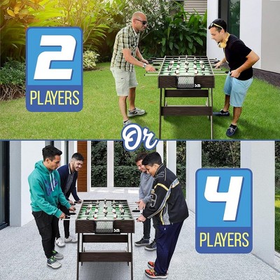 SereneLife 48" Foldable Black and Green Foosball Table