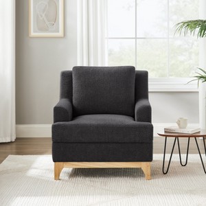 VANOMi 31.5'' Boucle Accent Chair with Rubber Wood Base - 1 of 4