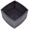 vidaXL Outdoor Table Mocha Polypropylene 21.3 in x 21.3 in Outdoor Table - 4 of 4
