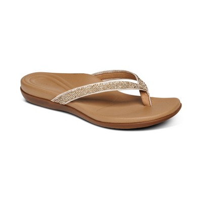 Aetrex Eve Sparkly Thong Sandal