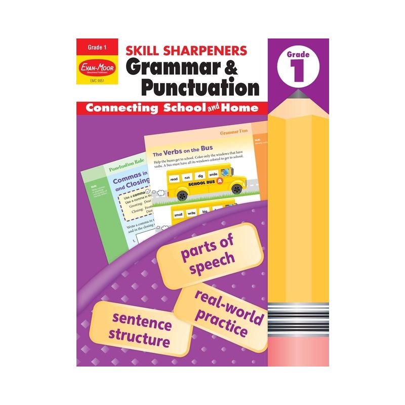 Skill Sharpeners: Grammar & Punctuation, Grade 1 Workbook - (Skill Sharpeners Grammar and Punctuation) by  Evan-Moor Educational Publishers, 1 of 2