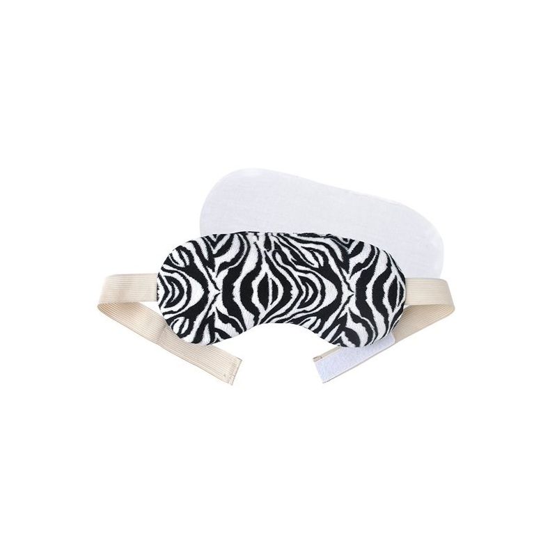 FOMI Heated Microwavable Eye Mask - Lavender Scrented, Clay Bead Filling, Zebra Design, 2 of 5