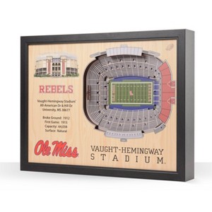 NCAA Ole Miss Rebels 25-Layer StadiumViews 3D Wall Art - 1 of 4