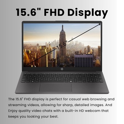 HP Essential 255R G10, 15.6" FHD, AMD Ryzen 7 7735U, 32GB DDR5, 1TB SSD, Wi-Fi 6, Windows 11 Pro, Silver