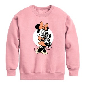 Boys' - Disney - Minnie Mouse & Figaro Hugs Graphic Long Sleeve Fleece Sweatshirt - 1 of 4