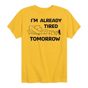 Boys' - Peanuts - Tired Tomorrow Short Sleeve Graphic T-Shirt - 1 of 4