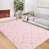 Modern Washable Area Rug for Living Room, Floral Area Rug with Non Slip Backing, Foldable Indoor Low Pile Carpet for Home - 2 of 4