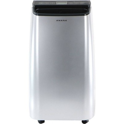 Amana Portable Air Conditioner AMAP101AW-2 with Remote Control for Rooms up to 250 sq ft Silver/Gray