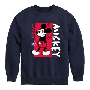 Boys' - Disney - Mickey Iconic Graphic Long Sleeve Fleece Sweatshirt - 1 of 4