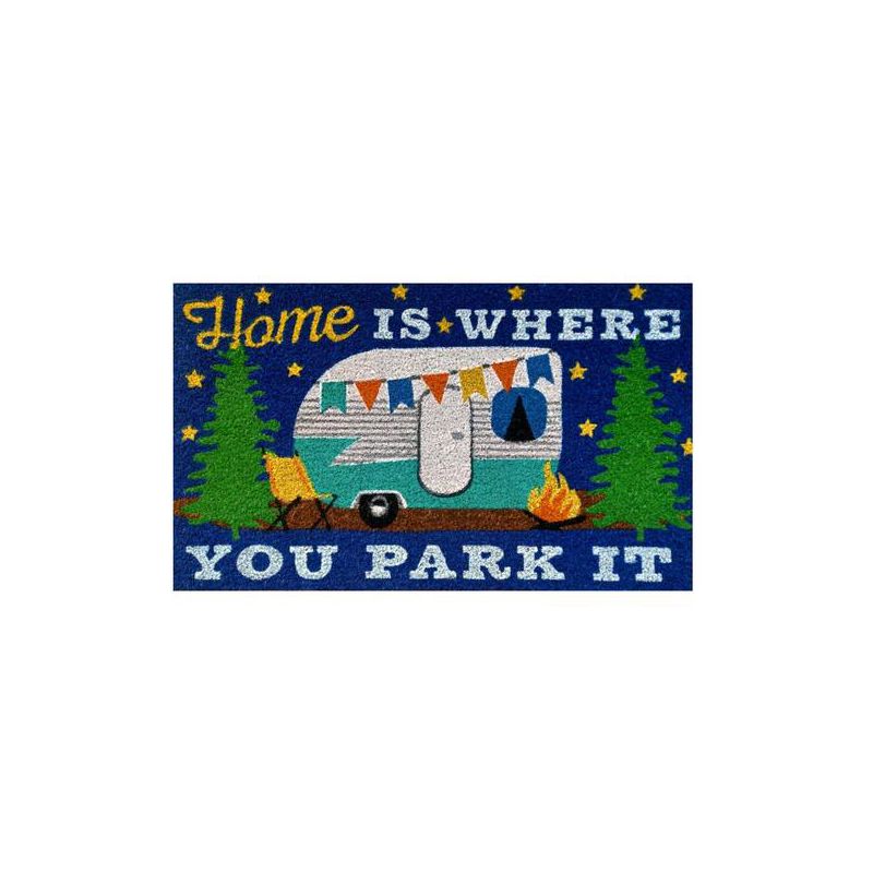 Home Is Where You Park It Coir Everyday Doormat 30" x 18" Indoor Outdoor Briarwood Lane, 1 of 4
