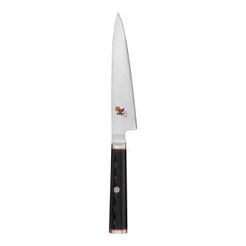 Messermeister 4.5 inch Serrated Tomato Knife with Sheath - Black