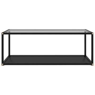 vidaXL Coffee Table Transparent and Black