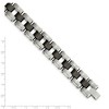 Black Bow Jewelry Men's 17mm Stainless Steel Black Ceramic Panther Link Bracelet, 8.5 In - 4 of 4