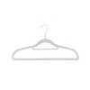 J&V TEXTILES 120pk Premium Velvet Non-Slip Hanger with 360 Degree Rotatable Hook Ivory - 2 of 4