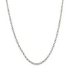 Black Bow Jewelry 3.2mm Sterling Silver Solid Oval Rolo Chain Necklace - 3 of 4