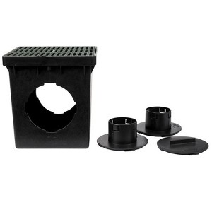 NDS 1212SD2KB Basin Kit With Grate, 12", Black - 1 of 1
