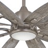 65" Minka Aire Rustic Farmhouse Indoor Ceiling Fan with LED Light Remote Control Burnished Nickel for Living Room Kitchen Family - 3 of 4