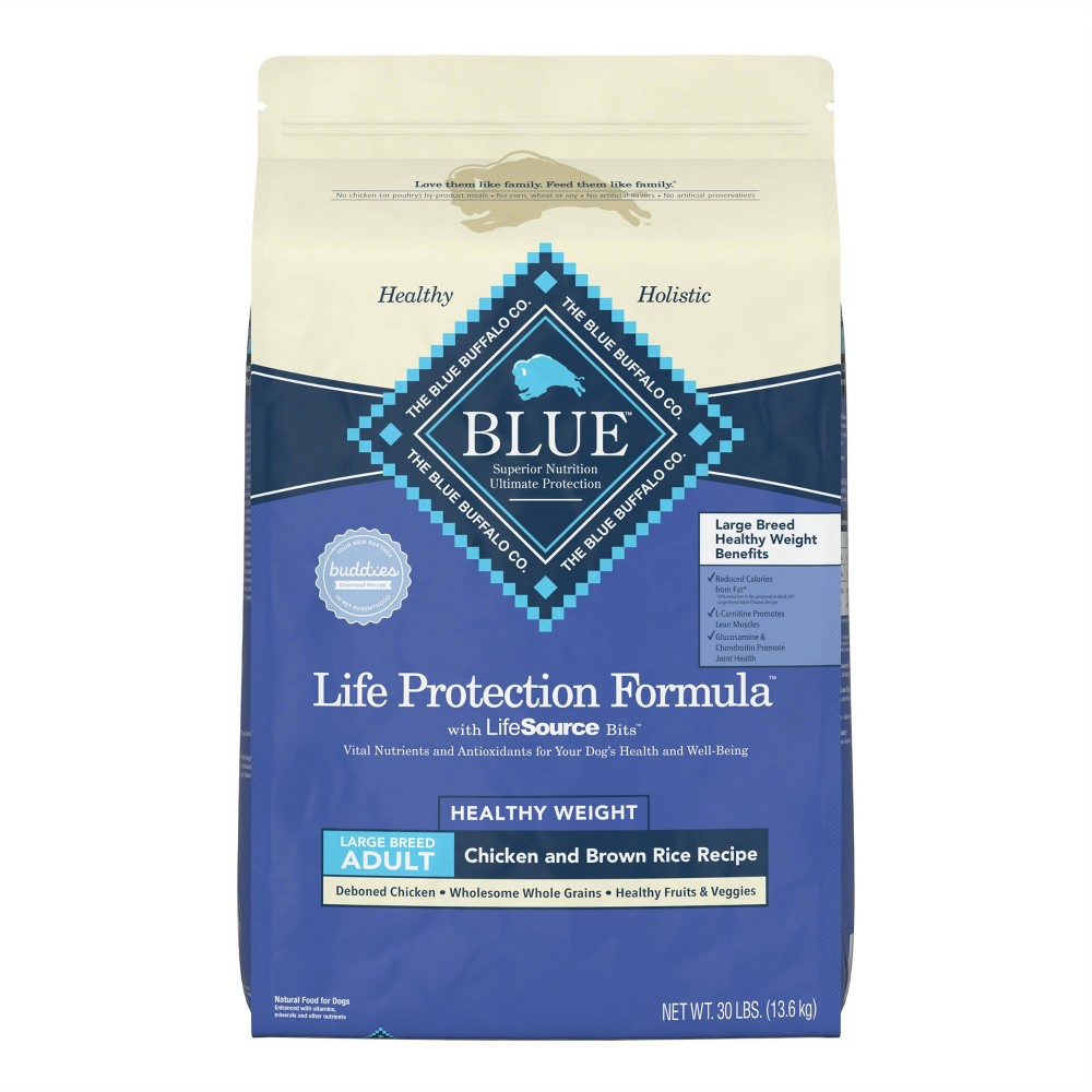 Blue Buffalo Life Protection Healthy Weight Chicken & Brown Rice Recipe Large Breed Adult Dry Dog Food - 30lbs