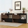 Vynxaria Set of 2, 32.5''-58.8''W Multifuctional Storage Cabinet, Buffet Sideboard with Drawer, Corner Cabinet for 44''H Window decor - 3 of 4