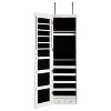 Tangkula Lockable Wall Door Mount Storage Organizer Jewelry Cabinet w/Mirror Light - 3 of 4