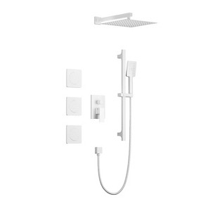 PAGED Shower Head Luxury Shower System with Hand Shower, Slide Bar, Bodysprays, Shower Arm, Hose and Lever Handles for Bathroom - 1 of 4