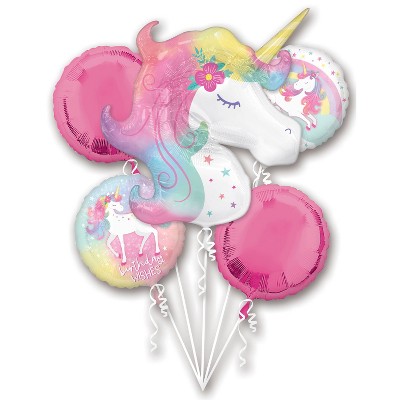Enchanted Unicorn Birthday Balloon Bouquet