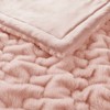 FIONECA Ruched Fur Throw 50x60" - 2 of 4