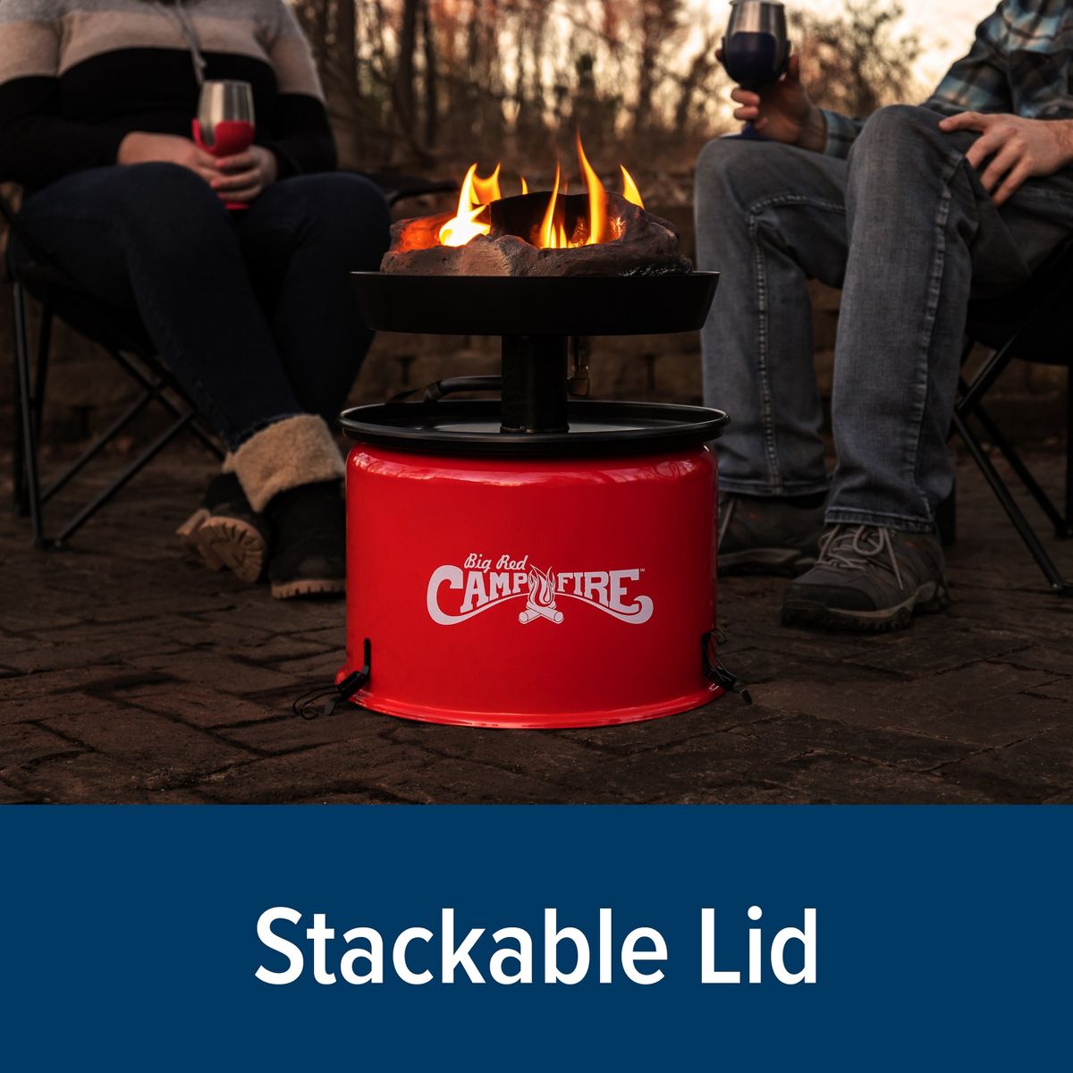 Camco 58031 Little Red Campfire Compact Outdoor Portable Tabletop Propane Heater Fire Pit Bowl for Camping, Tailgating, and Patios, 11.25 Inch - thumbnail 7