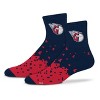MLB Cleveland Guardians Adult Quarter Socks: Cushioned Heel & Toe, Knit Fabric - 2 of 3