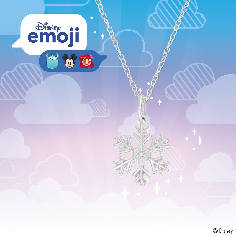 Disney Frozen Womens Snowflake Sterling Silver Pendant Necklace - Frozen Jewelry, 16'', 4 of 5