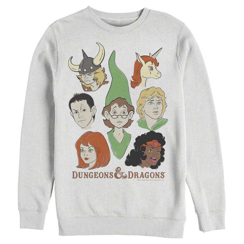 Men's Dungeons & Dragons Cartoon Favorite Players Sweatshirt, 1 of 5