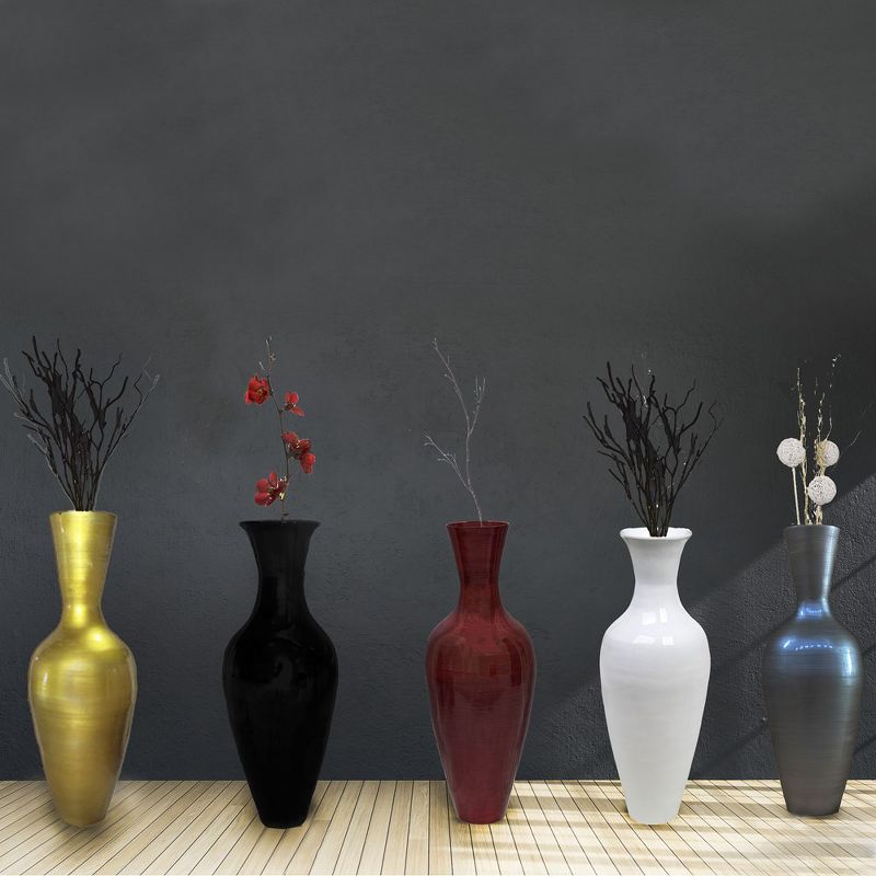 Uniquewise Tall Floor Vase, 37 Inch Bamboo Vase, Modern Vase for Dining, Living Room, Entryway, Large Flower Holder, Classic Floor Vase for Home Decor, 4 of 6