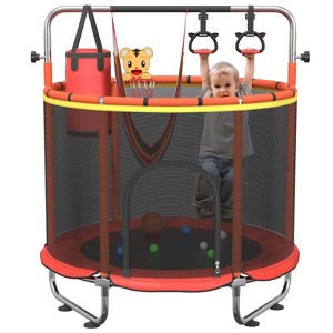 Huxxion 60" Trampoline for Kids, 5FT Mini Indoor and Outdoor Toddler Trampoline with Net - 1 of 4