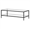 54 in. Black Bronze Coffee Table with Clear Glass Shelf - Henn&Hart - 4 of 4