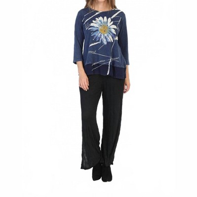Women's Chit Chat Mineral Washed Cotton Georgette Contrast Tunic Top - Jess & Jane