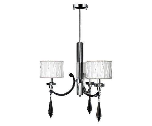 World Wide Lighting Ceiling Light - Silver/White ( 24 X 24 X 8")