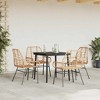 vidaXL Garden Dining Set Brown PE rattan 4-seater Garden Dining Set - 3 of 4