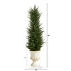 Nearly Natural 39-in Cypress Artificial Tree in White Urn UV Resistant (Indoor/Outdoor) - 3 of 4