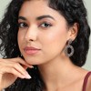 SOHI Women's Antique Silver Party Drop Earrings - 3 of 4