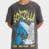 Boys' Godzilla Oversized Short Sleeve Graphic T-Shirt - Black Wash - 2 of 4